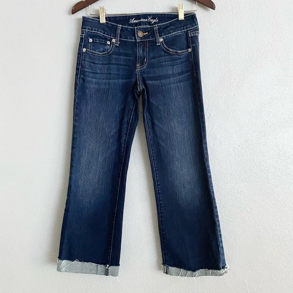 American Eagle Jeans Women’s Size 4 Blue Stretchy Favorite Boyfriend Low Rise - Picture 1 of 7